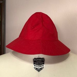 Vintage Cherry Red Bucket Hat by United Hatters Cap and Millinery